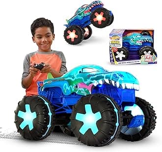 Hot Wheels Monster Trucks 1:15 Scale Mega-Wrex Alive Battery-Powered RC Vehicle with Lights & Sounds​​