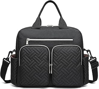 Baby Changing Bag, Multifunction Nappy Bags, Hospital Maternity Tote Handbag, Diaper Messenger with Stroller Straps and Insulated Pockets, for Mum and Dad