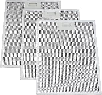 3 Pack Cooker Hood Filter 340 x 280 x 9mm Metal Grease Filter for Cooker Hood Mesh Cover Kitchen Extractor Fan Vent Aluminum Range Hood Grease