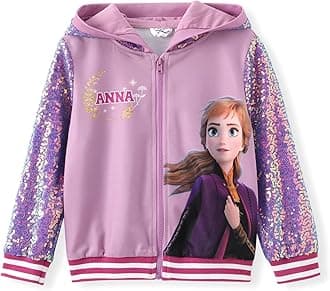 Disney Girl's Elsa Jacket Hooded Sweatshirt