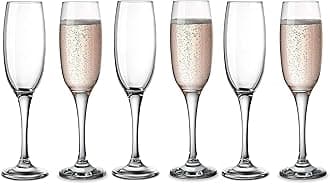 Ash & Roh® Ideal for White or Red Party Wine, Whisky Wine Clear Glass (Wine Glass, Pack of 6)