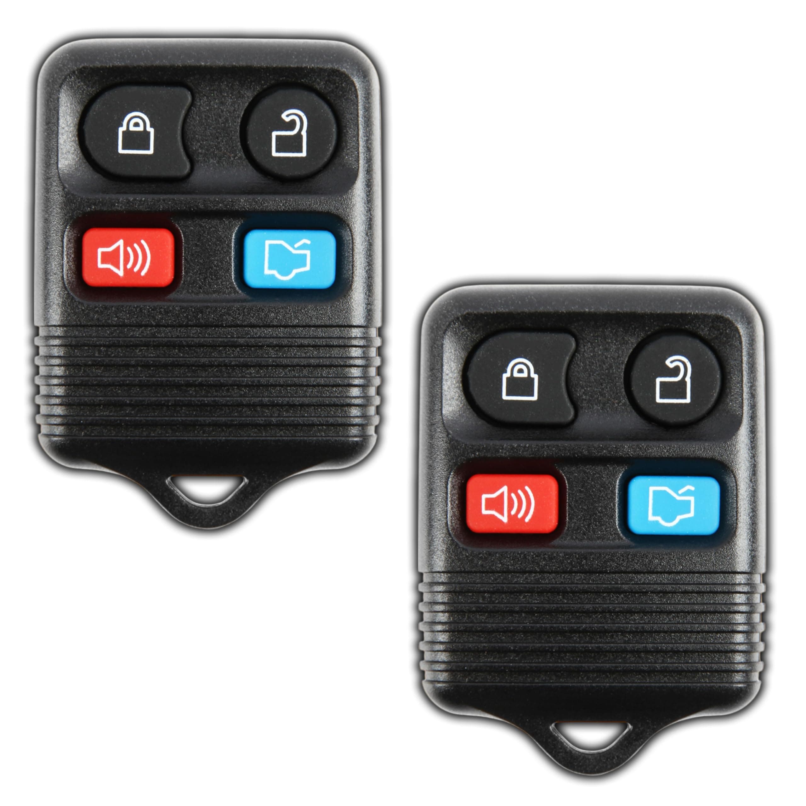 2 KeylessOption Replacement Keyless Entry Remote Control Key Fob Clicker Transmitter - Black