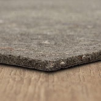 Mohawk Home 8' x 10' Non Slip Rug Pad Gripper 3/8 Thick Dual Surface Felt + Rubber Gripper - Safe for All Floors, Grey