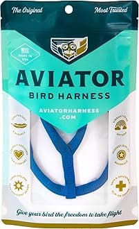 The AVIATOR Pet Bird Harness and Leash: Large Blue