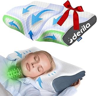 King Size Neck Pillow for Sleeping, Cervical Pillow, Memory Foam Side Sleeper Pillows, Bed Contour Pillows for Back, Stomach Sleepers for Men 23.6x13.4x4.3 in