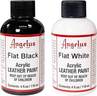 waterproof acrylic scrub paint 4oz - Flat Black & Flat White Duo