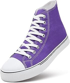 ZGRMen’s High Top Canvas Sneakers Lace Up Classic Casual Walking Shoes