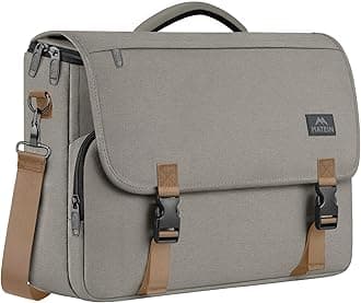 Messenger Bag for Men, Water Resistant Crossbody Laptop Briefcase with Multi-Pockets & Adjustable Strap for Work, Business, Office, College, and Travel, Fits Computer