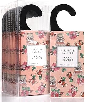 ROSE COTTAGE Large 12 Packs Tulips Hanging Closet Deodorizer Air Freshener Long Lasting Scented Sachets Smell Goods for House