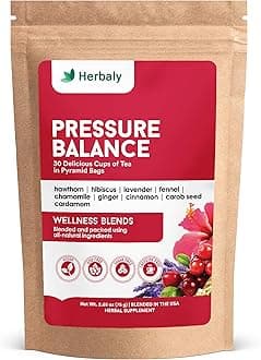 Herbaly Heart Functional Tea - 9 Superherbs - Natural, Organic, Non-GMO, Caffeine-Free, Sugar Free - 1 Pack, 30 Pyramid Tea Bags