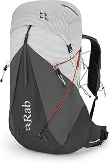 Muon Hiking Pack - Lightweight Durable Backpack for Hiking, Trekking, & Backpacking - Pewter/Graphene - 50-Liter (Back Length - Medium)