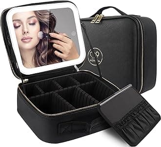 Travel Makeup Bag - Beige, Black, 26*24*11, Integrated
