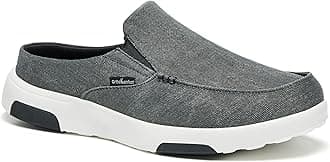 OrthoComfoot Men's Orthopedic Slip-On Loafers Walking Shoes with Arch Support: Casual Plantar Fasciitis Slippers for Flat Feet, Comfortable Orthotic Shoes for Foot and Heel Pain Relief