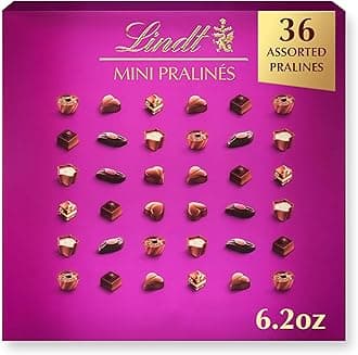 Mini Pralines, Assorted Chocolate Candy Pralines with Premium Filling, Perfect for Gifting, 6.2 oz Box