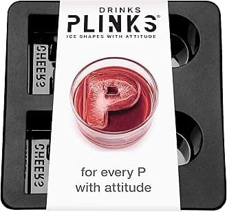 DRINKSPLINKS Silicone Ice Cube Mold Tray - Custom Letter P. Personalized Monogram Big Ice Cube Molds for Whiskey, Bourbon, Cocktails, and Customized Gifts with Initials. Alphabet Mold for Every Name.