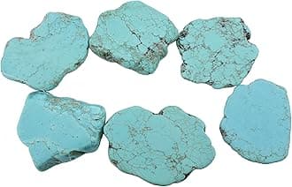 0pcs Natural Turquoise Gemstone Big Irregular Shape Chips Stone Loose Beads for Jewelry Making (ZS-1134-L)