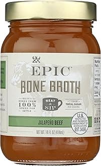 Epic Artisanal Bone Broth, Beef Jalapeno Sea Salt, 14 oz.