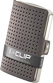 Stainless Steel with interchangeable Moneyclip - Slim Wallet - Leather Wallet - Premium Wallet - Stainless Steel Cardholder