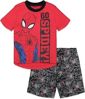 Marvel T-Shirt and French Terry Shorts Outfit Set Infant to Big Kid Sizes (12 Months - 18-20)