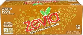 Zevia Zero Calorie Soda, Cream, 12 Fluid Ounce
