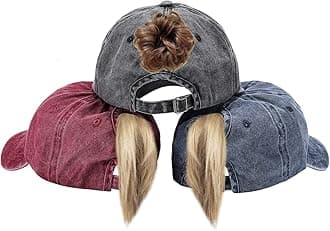 3 Pack Washed Plain Baseball Cap, Retro Adjustable Dad Hats Gift for Men/Women,Unstructured/Cotton