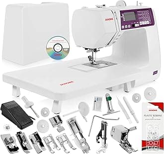 Janome 4120QDC-G Computerized Quilting and Sewing Machine Bundle - Includes Bonus Quilt Kit (Even Feed Foot, Open Toe Darning Foot, 1/4" Seam Foot and More) + 10-Pack Genuine Janome Bobbins