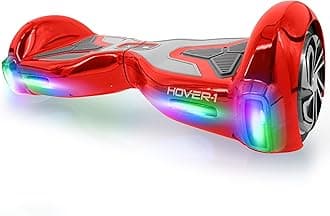 (Red) - Hover-1 H1 Electric Self Balancing Hoverboard with LED Lights and App Connectivity
