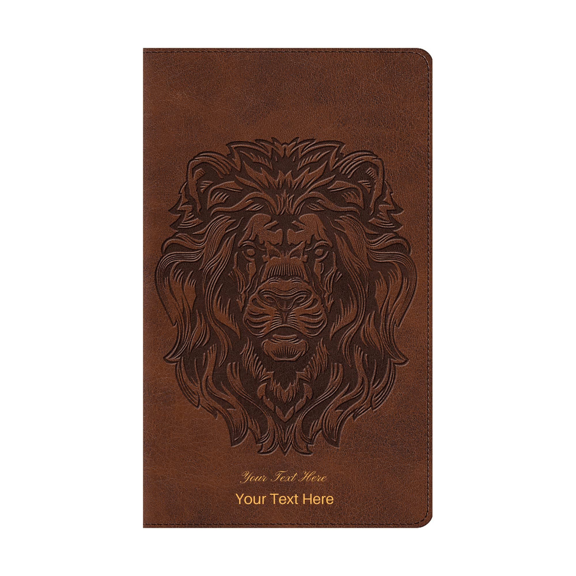 Personalized Bible Custom Text Your Name ESV Thinline Holy Bible TruTone Royal Lion Brown English Standard Version Custom Made Gift for Baptism Christenings Birthdays Celebrations