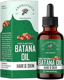Aromatique Batana Oil Pure & Cold-Pressed Premium Hair & Skin Nourishment Sourced from Honduras Derived from Palm Nut Oil (15 ML) Natural