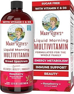 MaryRuth Organics Gluten-free Morning Liquid Vitamin (Raspberry,32oz)