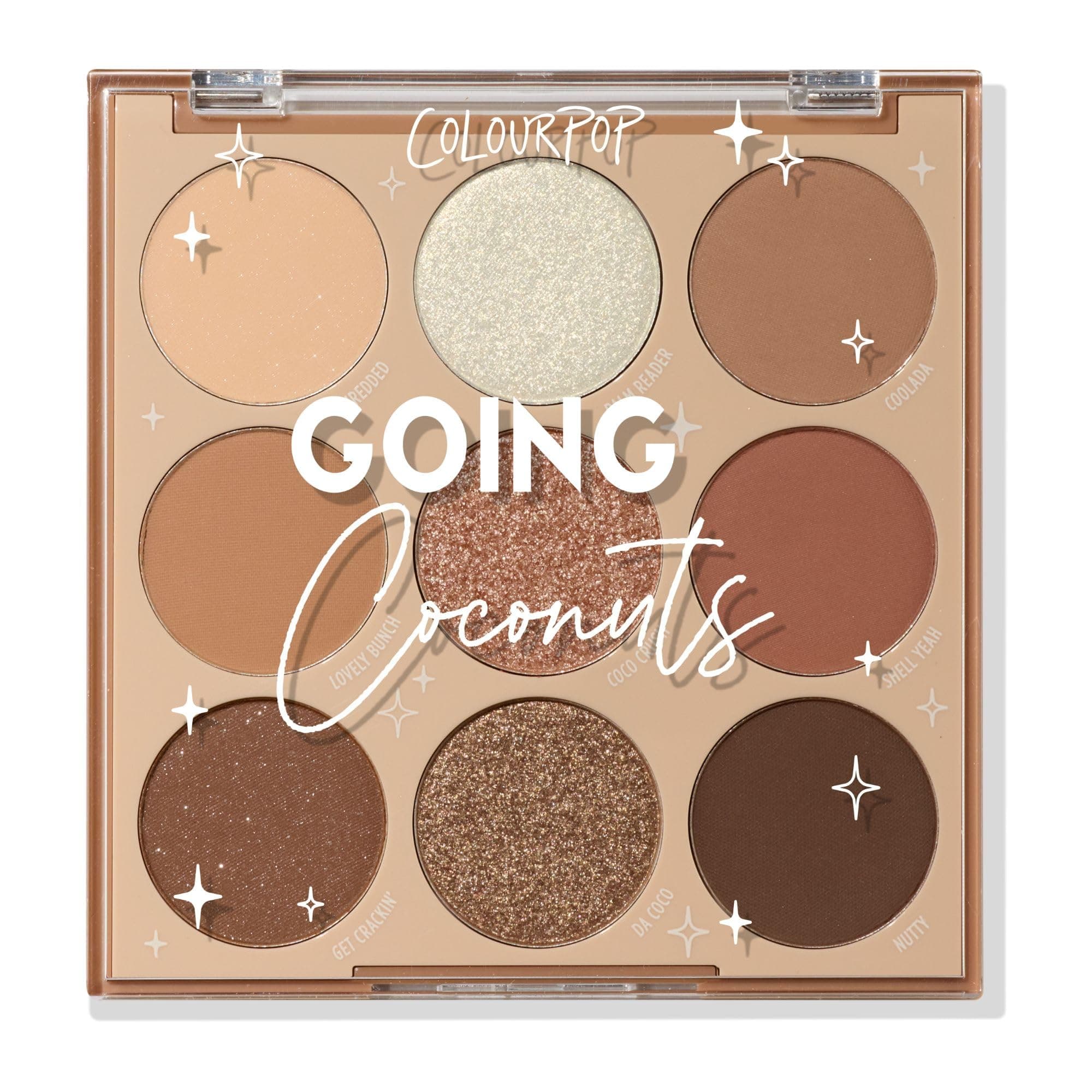 Colourpop Going Coconuts Eyeshadow Palette - Cool Neutral Eyeshadow Palette with Ultra Velvety and Silky Finish
