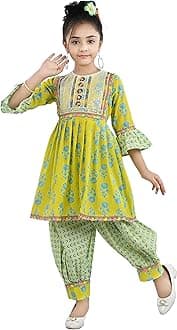 Girls Ethnic Wear Kurti and Dhoti Pant Set