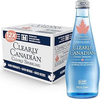 Clearly Sparkling Grapefruit Essence Unsweetened Flavored Sparkling Mineral Water, Zero Sugar & Zero Calories, 1 Case (12 Bottles x 325mL)