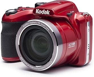 PIXPRO Astro Zoom AZ421-RD 16MP Digital Camera with 42X Optical Zoom and 3" LCD Screen (Red)