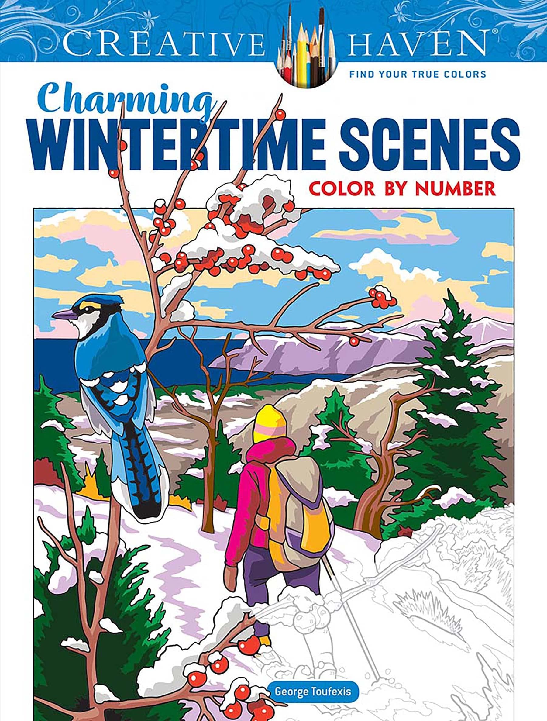 CREATIVE HAVEN CHARMING WINTERTIME SCENE Paperback – Coloring Book, 13 September 2023