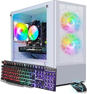 STGAubron Gaming PC Computer, Intel Core i7 8th Gen up to 4.1G, GeForce RTX 2060 M 6G, 16G DDR4, 1T SSD, WiFi 6, BT 5.2, RGB Fan x3, Windows 11 Home