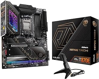 ASRock AMD X870E Taichi Ryzen Socket AM5 X870 Dual Channel DDR5 DIMMs 256 GB 8200 EATX Motherboard M.2 LED WiFi 7