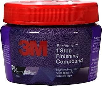 Perfect-It 1-Step Finishing Compound (100 g) | Removes Minor Scratches,Foam;Wool,Black