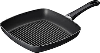 Scanpan Classic Induction 10 1/2 Inch Nonstick Square Grill Pan – Compatible with All Cooktops, Induction Ready, Metal Utensil Safe, Oven Safe to 500°F, Dishwasher Safe