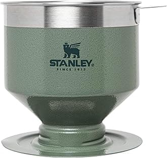 STANLEY Perfect Brew Pour Over | Manual Single Cup Coffee Maker | Drip Coffee Maker with Reusable Filter | Easy Clean Stainless Steel | BPA-Free | Hammertone Green