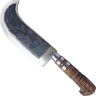 - AMINUS Heavy-Duty Meat Cleaver Knife, High-Carbon Steel (9-Inch Blade), Full-Tang Wooden Handle with Steel Ring, Handmade Bone & Meat Chopper for Kitchen