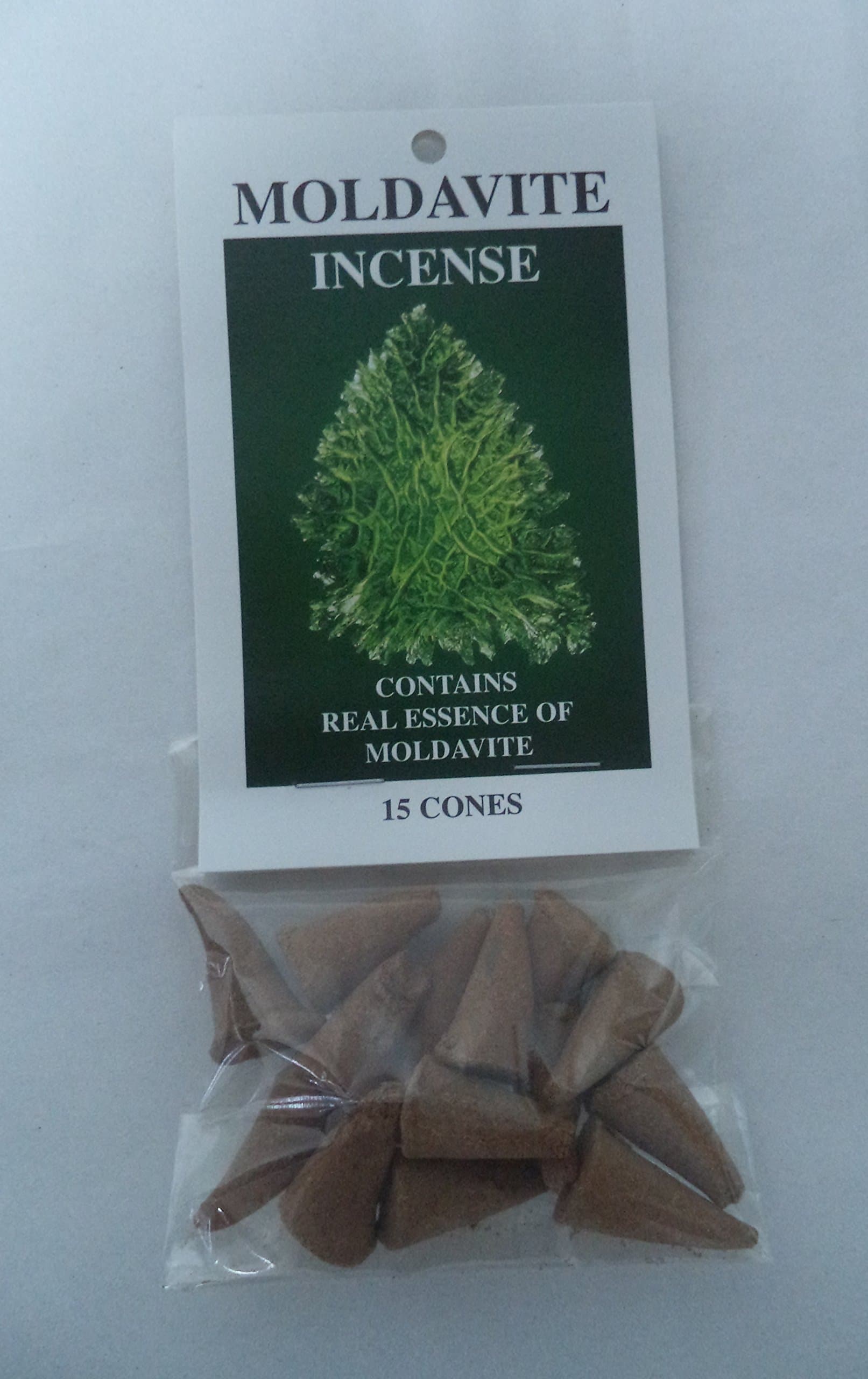 Moldavite Cone Incense With Real Moldavite Essence