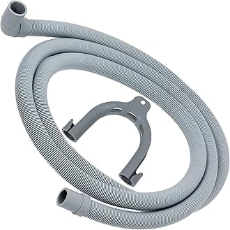 SPARES2GO Universal Drain Hose with Right Angle End for Dishwashers (2.5m, 19mm / 21mm)