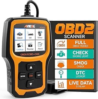 ANCEL AD410 Enhanced OBD2 Scanner, Car Code Reader Clear Engine Light Instantly, Automotive OBD II Scanner Fault Diagnosis, Universal Scan Tool for All OBDII Vehicles 1996+, Black/Yellow