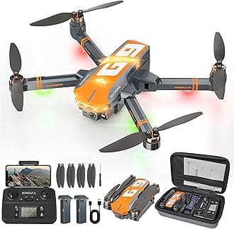 GPS Drones with 4K Camera for Adults with Brushless Motor and Follow Me Mode,Long Flight Time and Distance,5G FPV Transmission and Auto Return,G9 Foldable RC Quadcopter for Beginner and Kids,Under249g