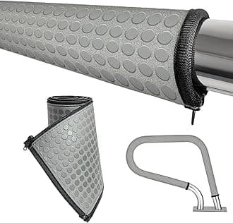 Pool Handrail Cover with Zippers 10 Ft Anti-Slip for Pool Hot Tub Ladder Railling Handle Covers, Made with Gray Cool Touch Diving Cloth, Swimming Pool Accessories Hand Rail Covers Grips (1 Pack)