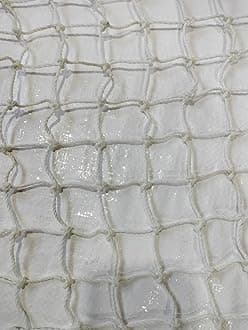 AMZ Sports Nets 2mm 36 Ply Cricket Batting Practice Net Cage Regular Training Netting for Outdoor Backyard Ground Sports (2mm Thickness) (10FtX60Ft, White)