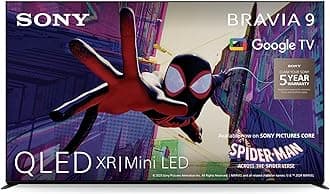 Sony BRAVIA 9 QLED (XR l Mini LED), K85XR90, 85 Inch 4K HDR Google Smart TV, Gaming Features for PlayStation 5, IMAX Enhanced, Dolby Vision Atmos, Chromecast, AirPlay, 120Hz, 5 Year Warranty