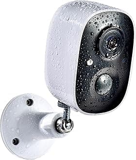 GMK Wireless Outdoor Security Camera, 1080P Color Night Vision, 2 Way AI Motion Detection, Battery Operated, WiFi for Home, Indoor Camera IP65,