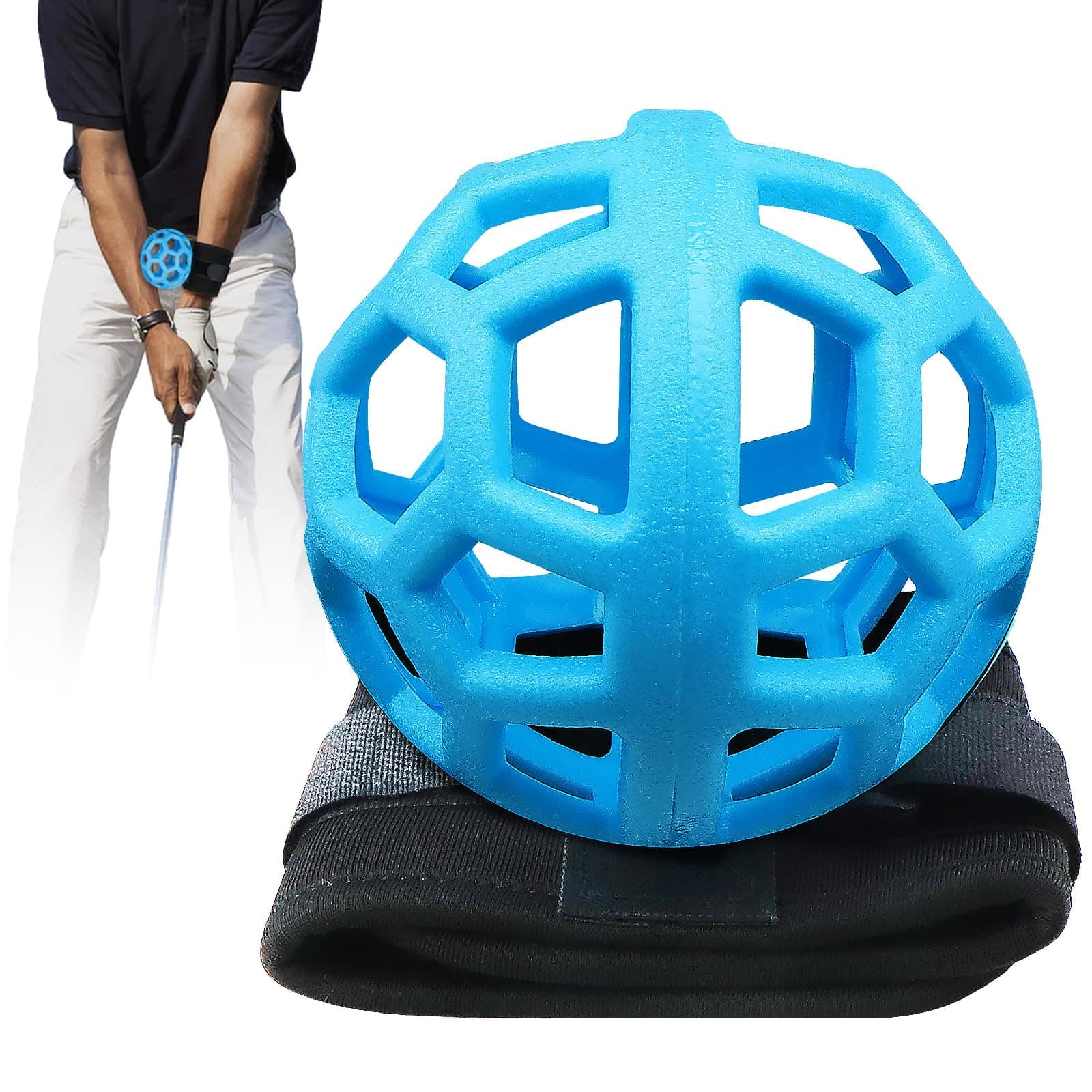 THE GOLFER STORE Smart Ball Golf Training Aid Golf Swing Trainer Ball, Practical Training Aid for Golf, Intelligent Ball for Beginner Posture Training, Golf Wrist Strap Training Ball